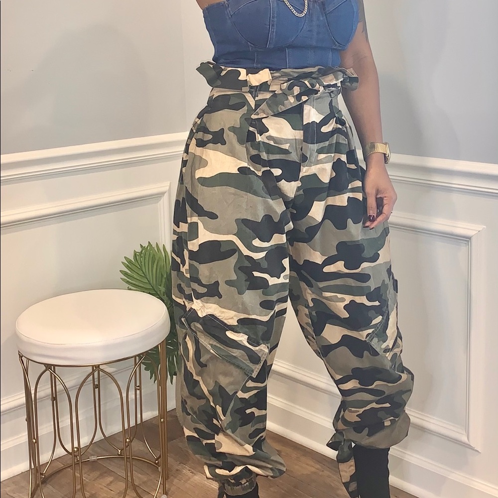 High waist Cargo pants